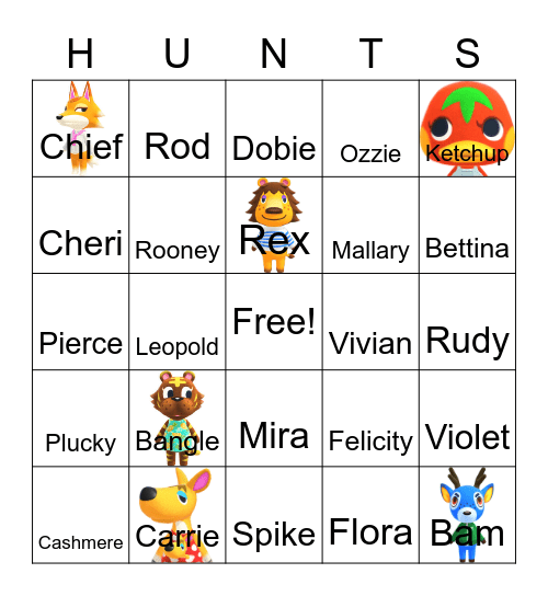 VILLAGER Bingo Card
