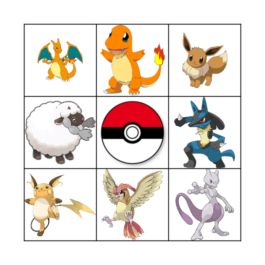 POKEMON BINGO Card