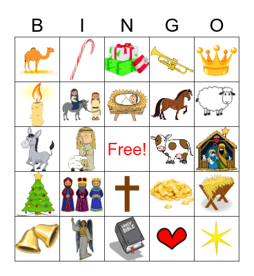 NATIVITY Bingo Card