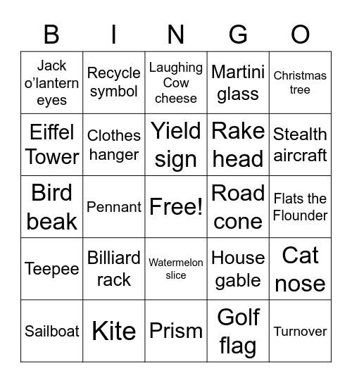 Triangles Bingo Card