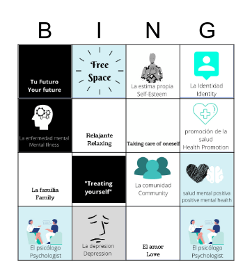 Salud Mental Loteria Bingo Card