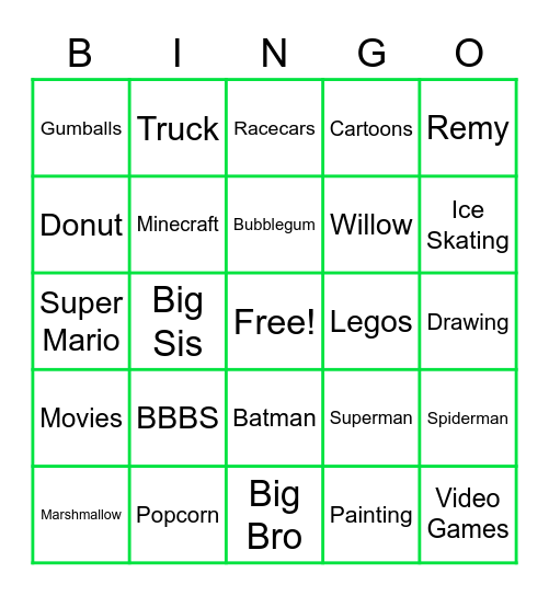 BINGO Card