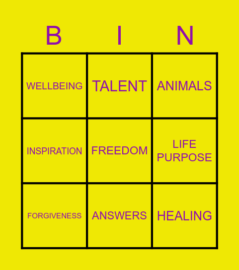 HIGHER PERSPECTIVE Bingo Card