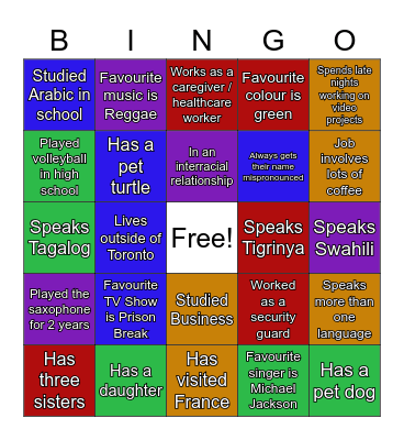 Find Someone Who... Bingo Card