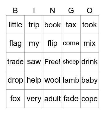 Bingo  My view Grade 1 Unit 2 Bingo Card