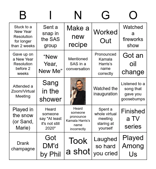 January Bingo Card