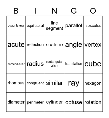 I Have...Who Has? Bingo Card