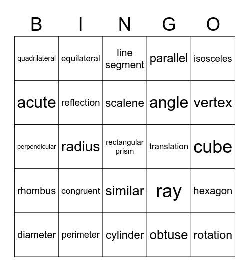 I Have...Who Has? Bingo Card