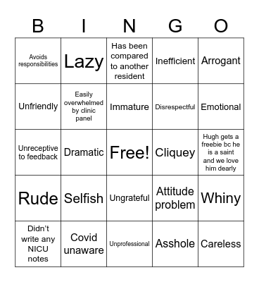 What kinda res are you? Bingo Card