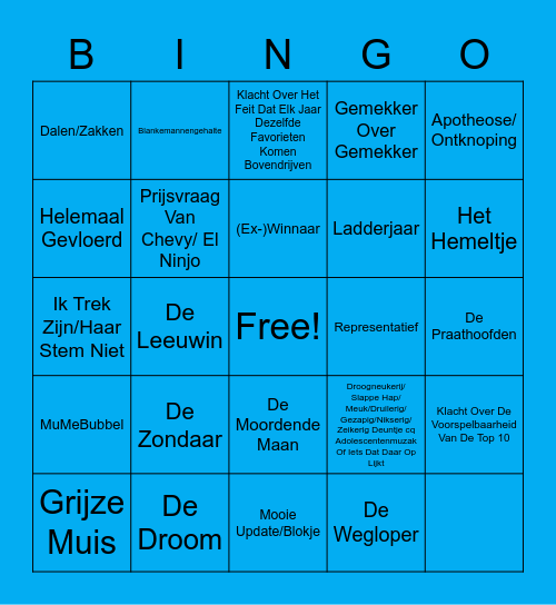 MuMeLadder Bingo - Editie 2020 Bingo Card