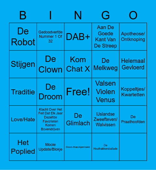 MuMeLadder Bingo - Editie 2020 Bingo Card