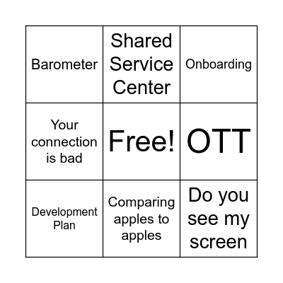 Global HR Christmas Bingo Card