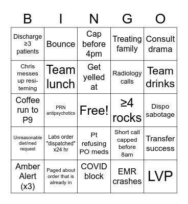 TH4 Bingo Card