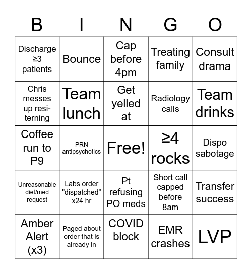 TH4 Bingo Card