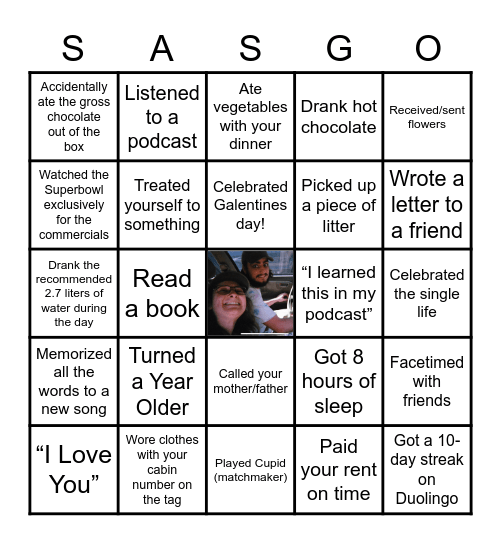 February Bingo Card