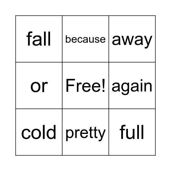 Module 5 Week 2 Bingo Card