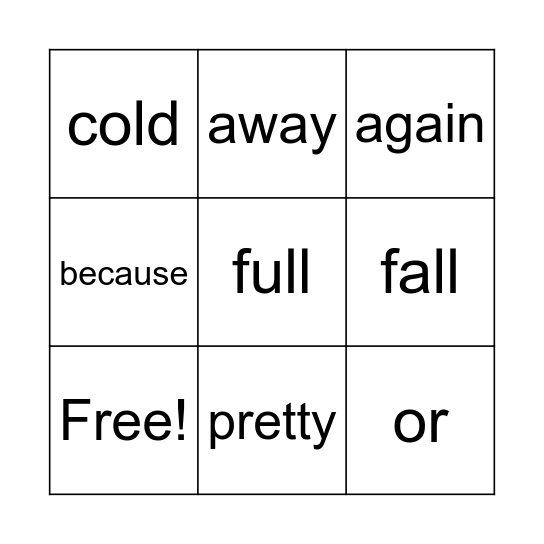 Module 5 Week 2 Bingo Card