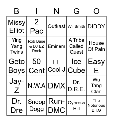 Old School Bingo Card