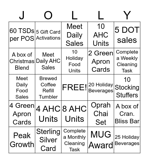 Let's Show Up! Bingo Card