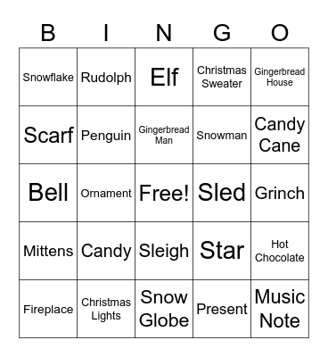 Christmas Bingo Card