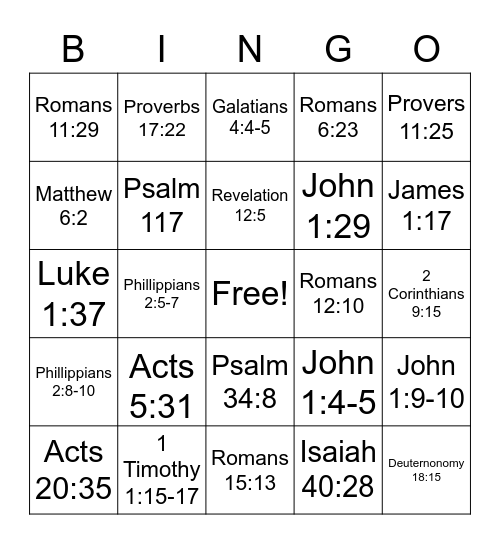 Christmas Bingo Card