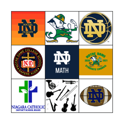 ND Class of 2025 BINGO! Bingo Card