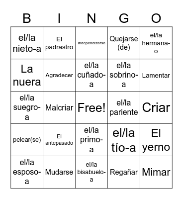 Bingo Card