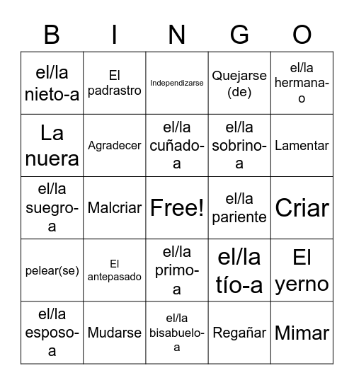 Bingo Card