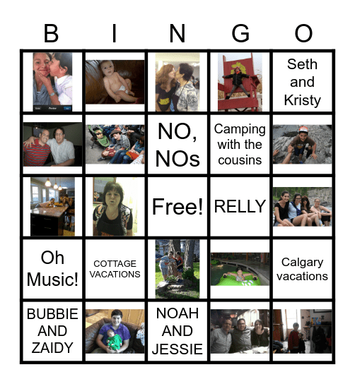 FABER FAMILY Bingo Card