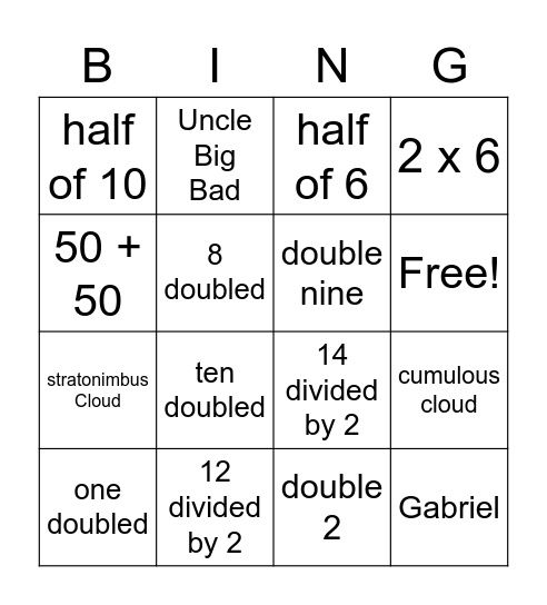 December Week 1 Review Bingo Card