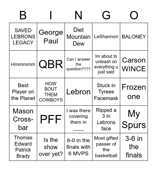 SKIYUPPPPP Bingo Card