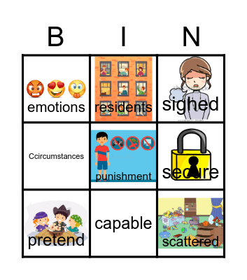 VOCABULARY Bingo Card