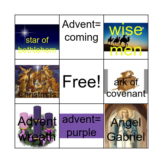 advent Bingo Card