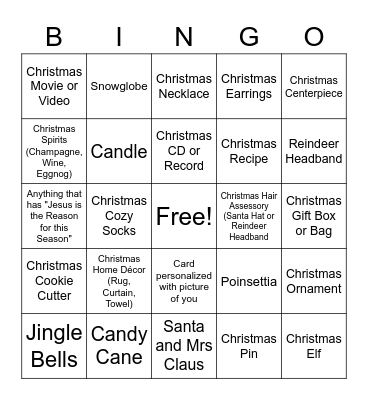 Scavenger Bingo! Bingo Card