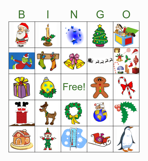 Online Chrismas Camp Bingo Card