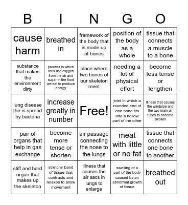 Science bingo - Chapter 1 & 2 Bingo Card