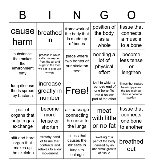 Science bingo - Chapter 1 & 2 Bingo Card