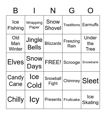 Winter Bingo Card
