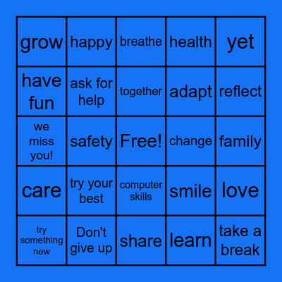 Positivity Bingo Card