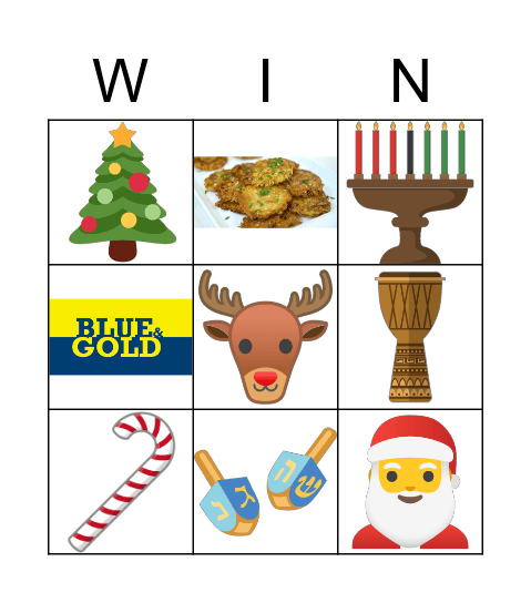 December Holidays 2 Bingo Card