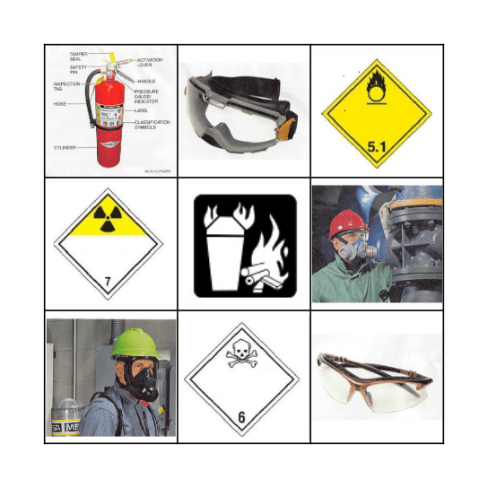 PPE, Hazmat, and Fire Safety Bingo Card