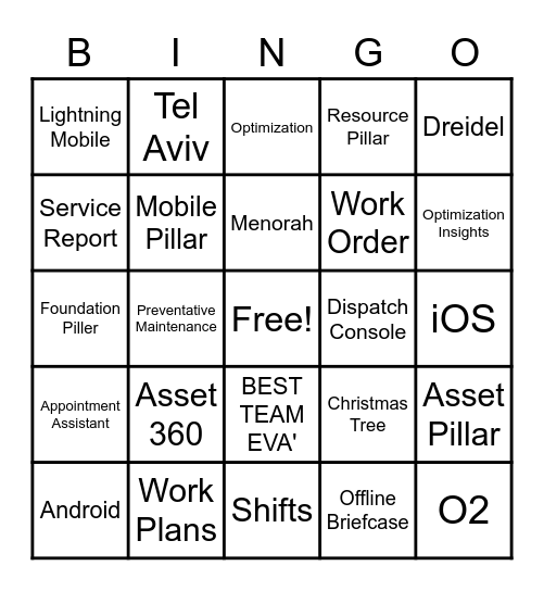 SFS Bingo Card