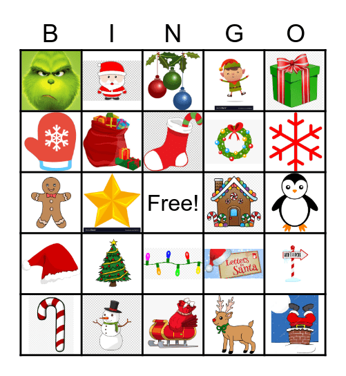 Christmas Fitness Bingo Card