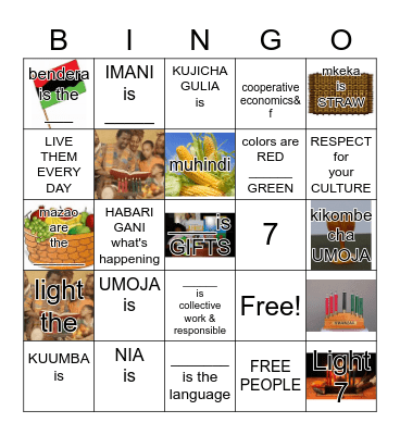 KWANZAA BINGO-JW-2020 Bingo Card