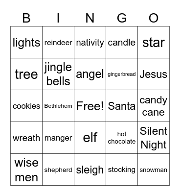 Christmas BINGO Card