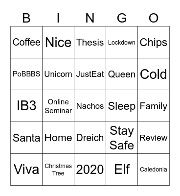 PoBBBS Christmas Bingo Card