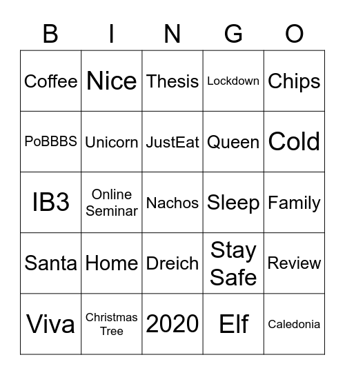 PoBBBS Christmas Bingo Card