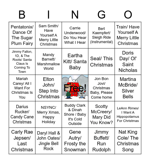 Christmas Bingo Card