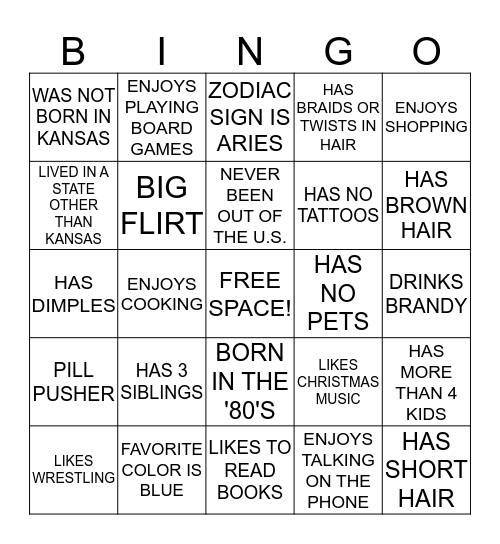 GET ACQUAINTED BINGO Card