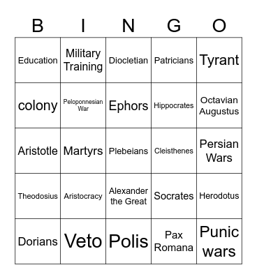 World History exam review part 2 Bingo Card